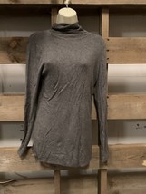 Womans Gray Pullover Turtleneck Sweater Size L Thin Careerwear Casual KG - €17,07 EUR