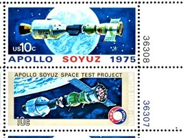 U S Stamps - 1975 Apollo-Soyuz Test Mission Full Sheet of 24 Stamps - $15.00