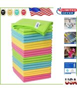 24-Pack Ultra-Soft Microfiber Cleaning Cloths, 12.6&quot; x 12.6&quot; - Lint-Free... - $50.34 CAD