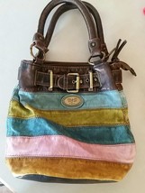 Colorful Vintage Hobo Faux Leather Buckle Style Handbag Purse - $19.33