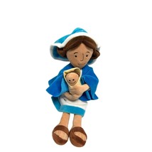 Hallmark plush Mary holding Baby Jesus Stuffed Doll Toy Blue Outfit KD1124 12 in - £10.34 GBP
