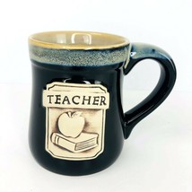 Teacher Coffee Cup Mug Burton Burton Porcelain Book Apple Cup Gift  - $18.74
