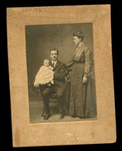 Vintage Cabinet Photo PW Poff Bluefield West Virginia Family Portrait Late 1800s - £15.81 GBP