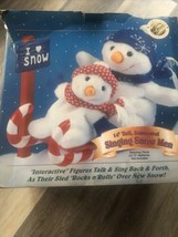 14&quot; Tall  Animated Singing Snow Bears- Snow Man Music Christmas International - £14.97 GBP