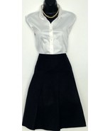 Ann Taylor - Women&#39;s - Silk pleated skirt (Black) - £31.07 GBP