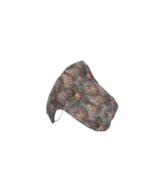 Green Floral  Theme Face Mask Handmade Filter Pocket Nose Wire Adult - €6,28 EUR