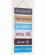 Motivational Rustic Farmhouse Wood Wall Hanging Decoration 30.7&quot;x11.75&quot; - $26.72