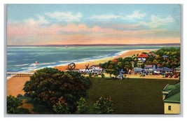 Birds Eye View St Simons Village Brunswick Georgia GA Linen Postcard R31 - $6.88