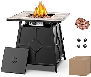 28&#39;&#39; Propane Fire Pit Table For Patio Outdoor, 40000Btu Gas Fire Table W... - $507.99