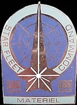 Star Trek Classic TV Series Star Fleet Material Badge Metal Enamel Pin 1986 NEW - $9.74