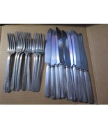 vintage Silverplate flatware 12 forks 12 knives marked Fashion Plate - $9.49