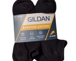 Gildan Men&#39;s Stretch Cotton No Show Socks Shoe Size 6-12 12 pairs - £13.28 GBP