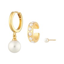 CANNER  Pendant Gold Color Women Drop Earrings Silver 925 Piercing Cartilage Ear - £16.80 GBP
