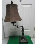 Uttermost Lighting Table LAMP Movable ARM Leather Shade - £119.56 GBP