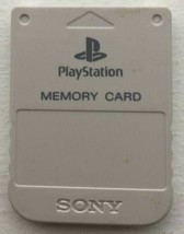 Authentic Sony PlayStation 1  Official PS1 Memory Card SCPH-1020 - GRAY - £11.95 GBP