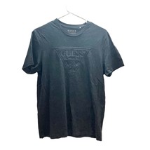 Guess Medium Black T-Shirt with Stitched Logo NWOT Short Sleeves - £19.71 GBP