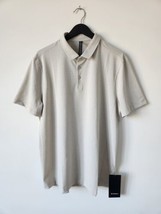 Nwt Lululemon Hrwl Grey Beige Evolution Polo Pique Top Shirt Men&#39;s Xxl - £80.13 GBP