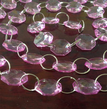 1M Acrylic Purple Crystal Garland Ring Strand/Crystal/Garland/Wedding Tree - £4.21 GBP