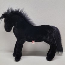 Vintage Douglas Cuddle Toys Large 21&quot; Standing Black Horse Plush Stuffed Animal - £57.36 GBP