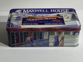 Coffee Tin Maxwell House 1997 Holiday Roast Flavored Ground Coffee - £10.07 GBP