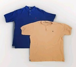 Polo Ralph Lauren Shirt Mens XL Classic Fit Orange Blue Lot Of 2 - €21,30 EUR