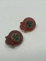 RARE Vintage Girl Scout BE PREPARED 60-70&#39;s Three Leaf Clover Lapel Pin ... - £15.55 GBP
