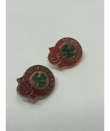 RARE Vintage Girl Scout BE PREPARED 60-70&#39;s Three Leaf Clover Lapel Pin ... - £15.56 GBP