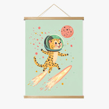 Catena the Cheetah Magnetic Wood Frame Hanger by Dancing Littles Jungle - $753.73 MXN