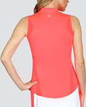 NWT Ladies TAIL Lazer Pink Neon Coral Sleeveless Golf Shirt Polo S M L XL & XXL image 2