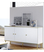 Maison White And Gold 3 Door Sideboard - £453.11 GBP