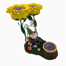 Yankee Candle Gnome Swing Tea Light Candle Holder Garden Sunflower Home Decor - £21.70 GBP