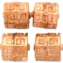 Bali Octagon Barrel Copper Plated Beads 13.5mm 18 Grams 4Pcs Approx. - £5.54 GBP