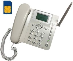 Bw Corded Landline Phone - 2.4 Inch Lcd Screen, Quad Band, 200 Contact Memory - £59.85 GBP