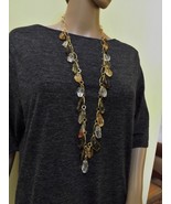 Genuine quartz necklace - citrine, smoky, clear, phantom quartz  - $2,474.94 MXN