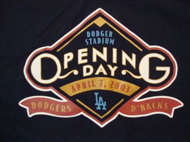 MLB Los Angeles Dodgers Baseball Opening Day April 7, 2003 T Shirt Size M - £12.83 GBP