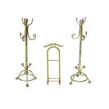 Vtg Dollhouse Brass 4 Leg Doll House Hat Stand Standing Coat Rack Valet Lot of 3 - £11.12 GBP