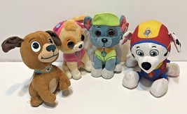 Lot of 4 Plush Puppies Brown Blue Pink Red Small Disney and TY Paw Patrol - £15.29 GBP