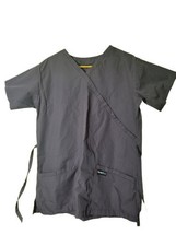 Scrub Med Brand Top Shirt Womens Made In USA Size 14-16 Gray - $9.69