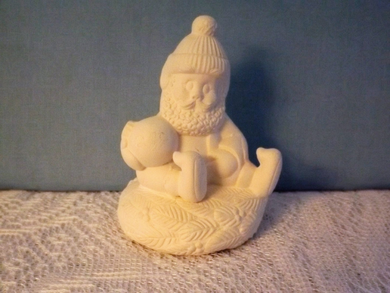 D1 - Elf Votive Topper Ceramic Bisque Ready to Paint, Unpainted, You Paint* - $3.00