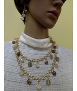 Genuine white and grey moonstone necklace.  - $1,332.57 MXN