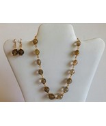 Golden rutile quartz one of a kind necklace and earrings set  - $129.99