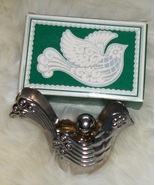 avon cologne bird of paradise cologne .5 ounces nib silver dove ornament  - £15.84 GBP