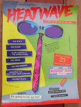 Heatwave Festival 1980 Poster Talking Heads B-52&#39;s Pretenders Costello 2... - $299.50