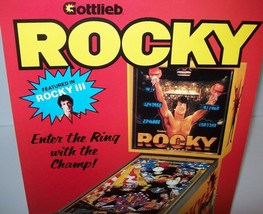Rocky Pinball Flyer Original Sylvester Stallone Boxing NOS Vintage 1982 Boxing - £32.72 GBP