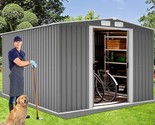 , 108 Ft Metal Utility Tool Shed Storage House With Sliding Door, Sheds ... - $778.99