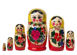 Semenov Nesting Doll - 5&quot; w/ 6 Pieces - £32.51 GBP