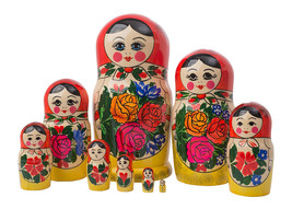 Semenov Nesting Doll - 9&quot; w/ 9 Pieces - £142.10 GBP