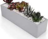 10 Stone 15&quot; Rectangular Cement Planter Concrete Succulent Planter Windo... - $54.92