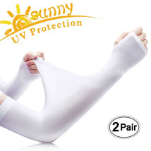 2 Pairs Of Sports Cooling Arm Sleeves Uv Protection For Bike / Hiking / Golf - £14.15 GBP