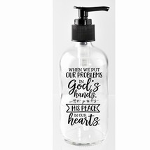 8 oz Clear Glass Soap Dispenser with Verse - $43.55